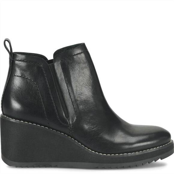 NEW SOFFT women's emeree wedge boot in black leather - Picture 6 of 6